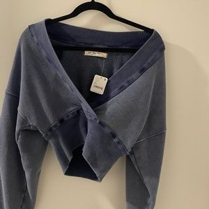 free people cropped sweater top